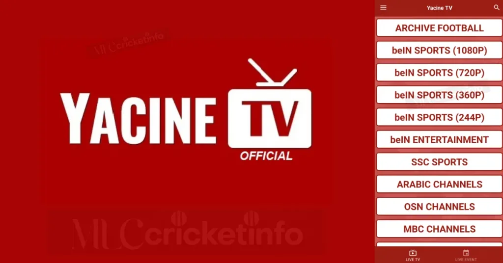 live cricket info Yacine tv